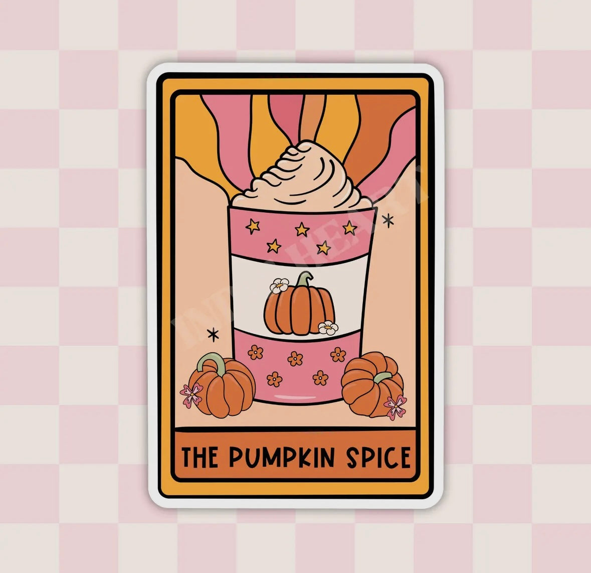 Pumpkin Spice Tarot Card Sticker