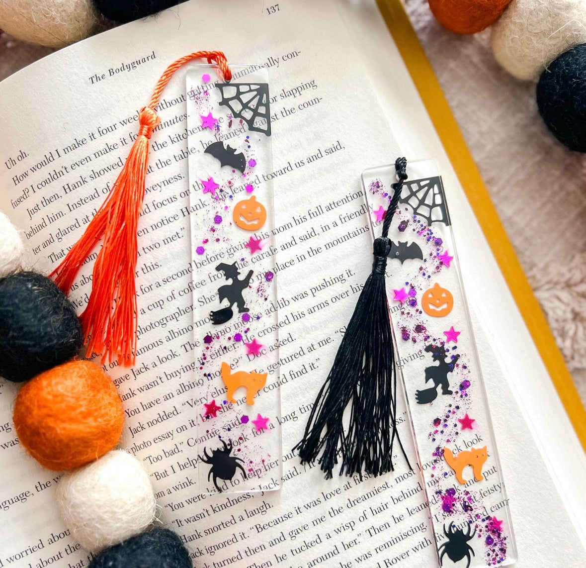 Spellbound Glitter Resin Bookmark