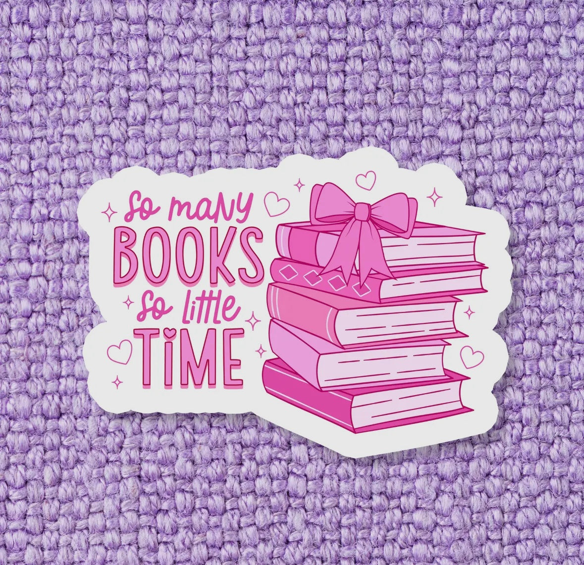 So Little Time Book Stack Sticker