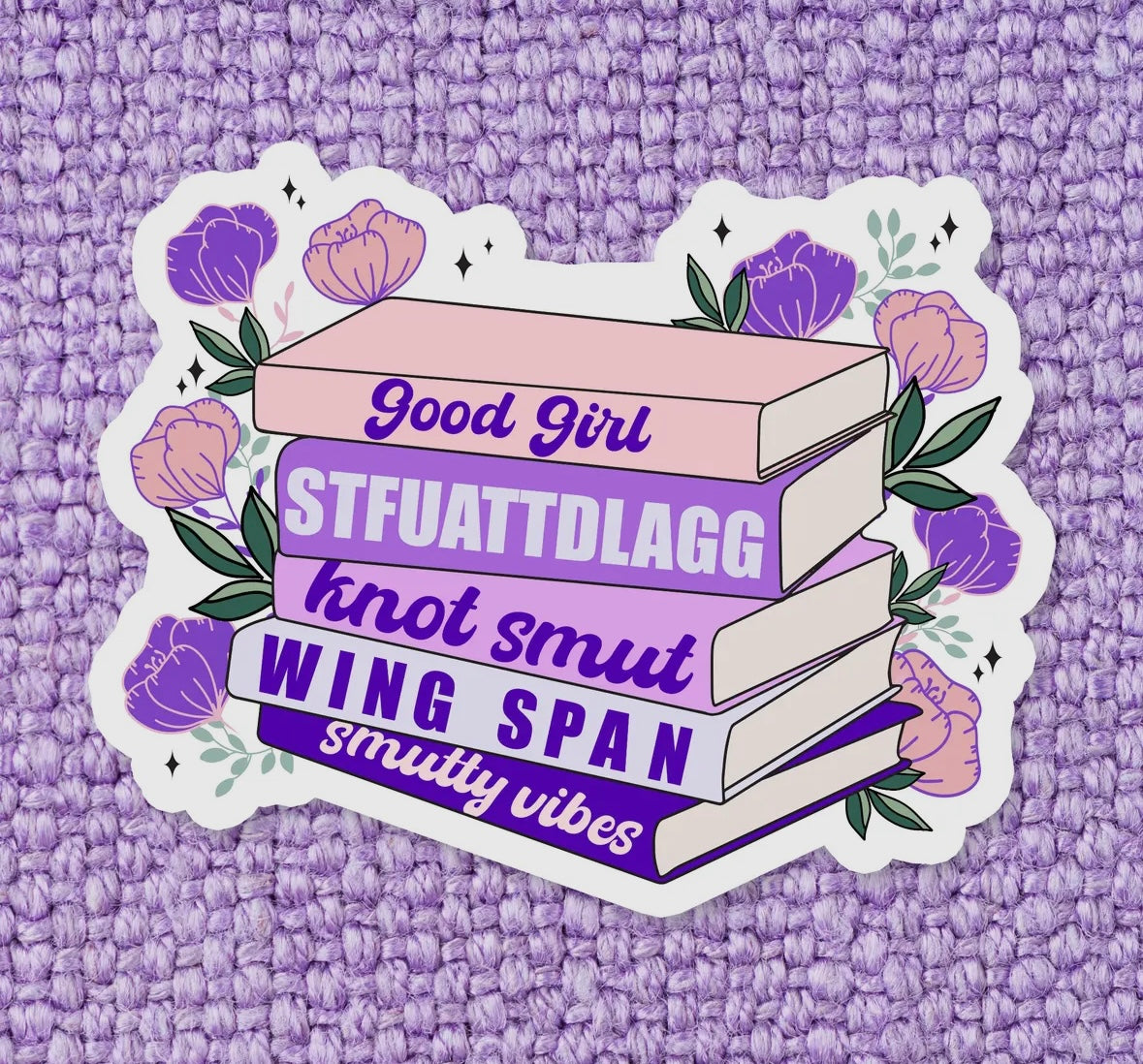 Smutty Bookstack Sticker