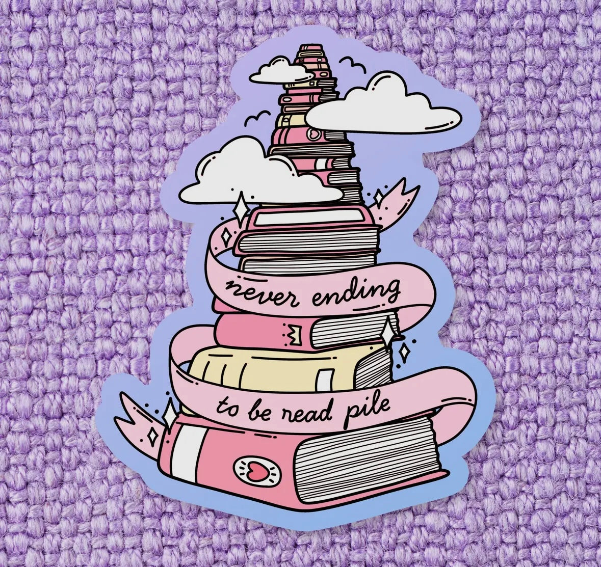 Never Ending TBR Pile Sticker