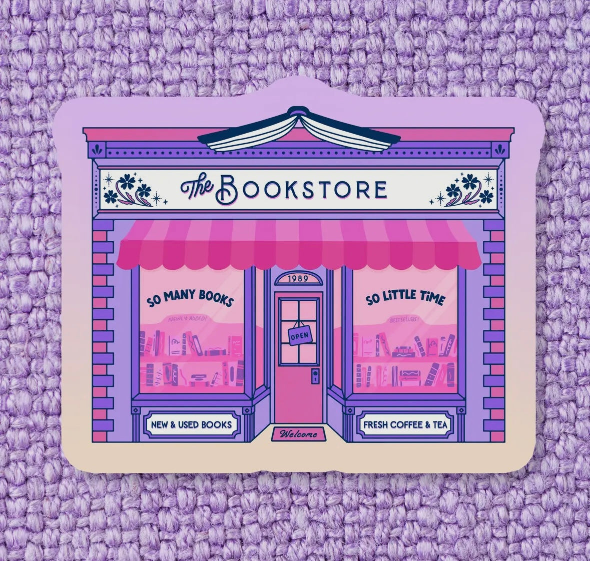 Purple Bookstore Sticker