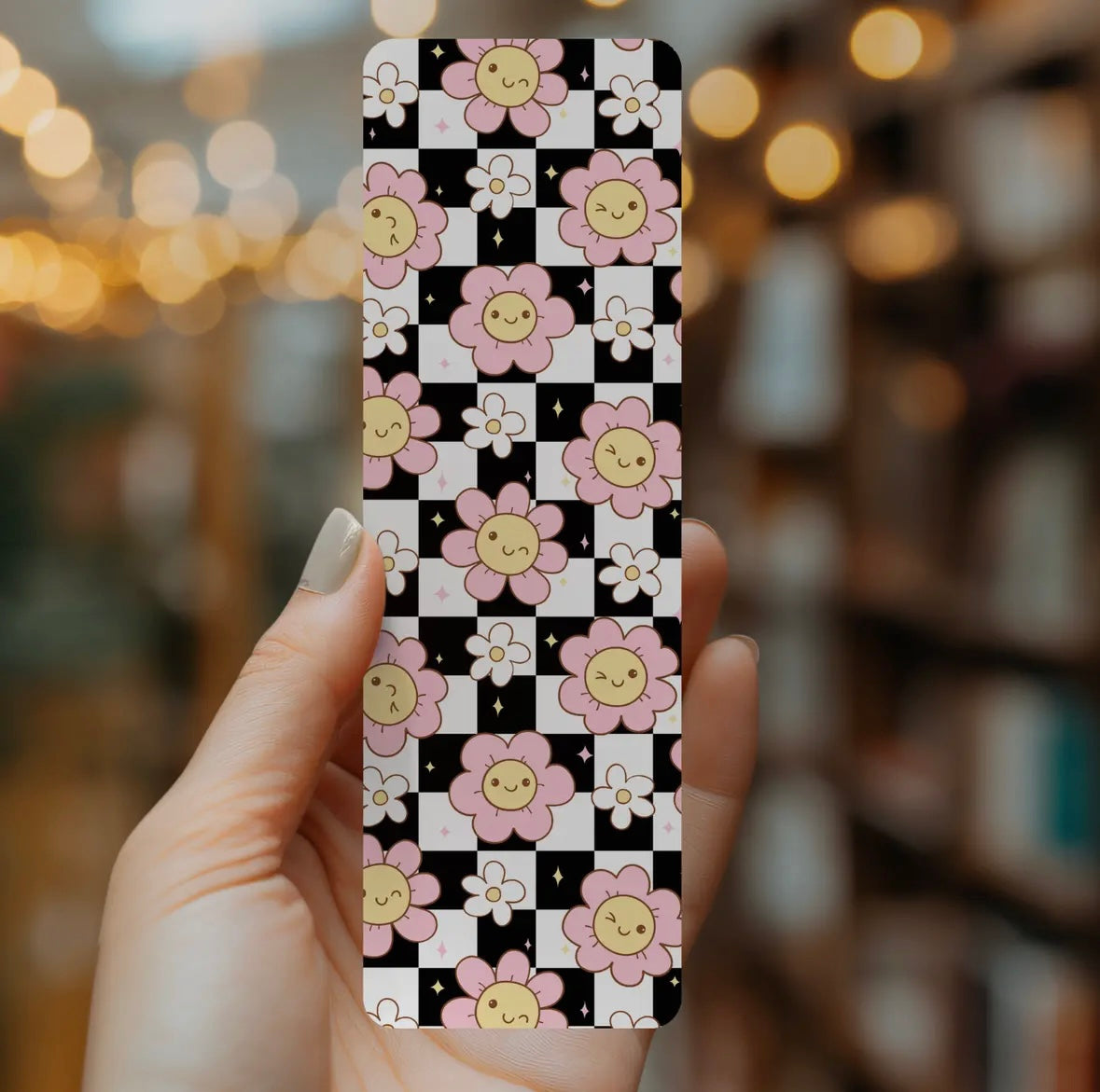 Retro flower bookmark