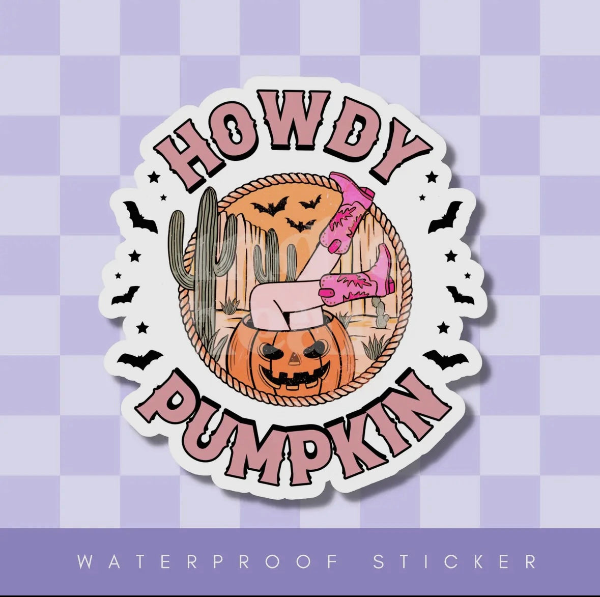 Howdy Pumpkin Sticker